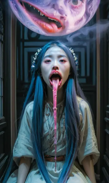 Monster Codex-Long tongue ghost | 怪物志-百鬼-吊死鬼