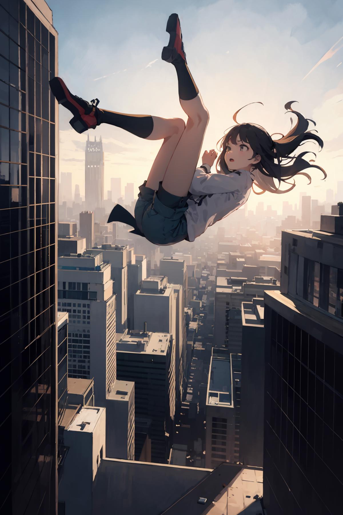 Falling image by Wasabiya