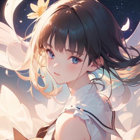 ((extremely detailed CG unity 8k wallpaper),(masterpiece),(best quality),(ultra-detailed),(best illustration),(best shadow),(an extremely delicate and beautiful),dynamic angle,floating,finely detail,(bloom),(shine),glinting stars,classic,1girl,school giirl,<lora:1433223-000006:1>,