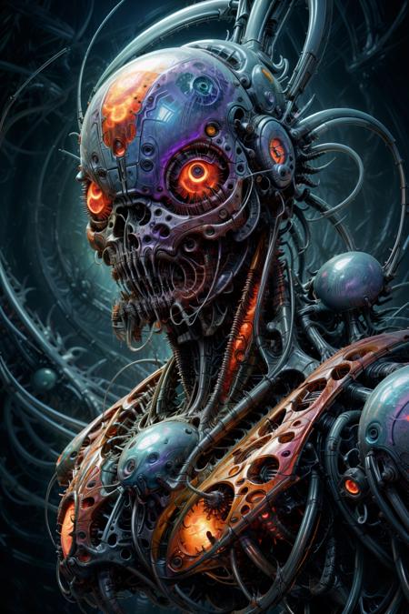 looking at viewer, (cyberfusion, robot:1.1) (alien zombie portrait:1.2), (abstract, biomechanical, gel:1.4), character portrait  <lora:gelata:0.7> <lora:cyberfusion_3Drender:0.4> <lora:add_detail:0.5>, RAW candid cinema, 16mm, color graded portra 400 film, remarkable color, ultra realistic, textured skin, remarkable detailed pupils, realistic dull skin noise, visible skin detail, skin fuzz, dry skin, shot with cinematic camera