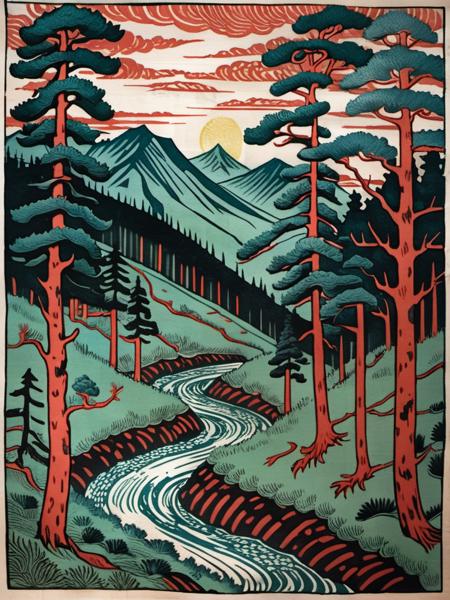 Fresh Ideas@Woodblock prints_SDXL v1.0