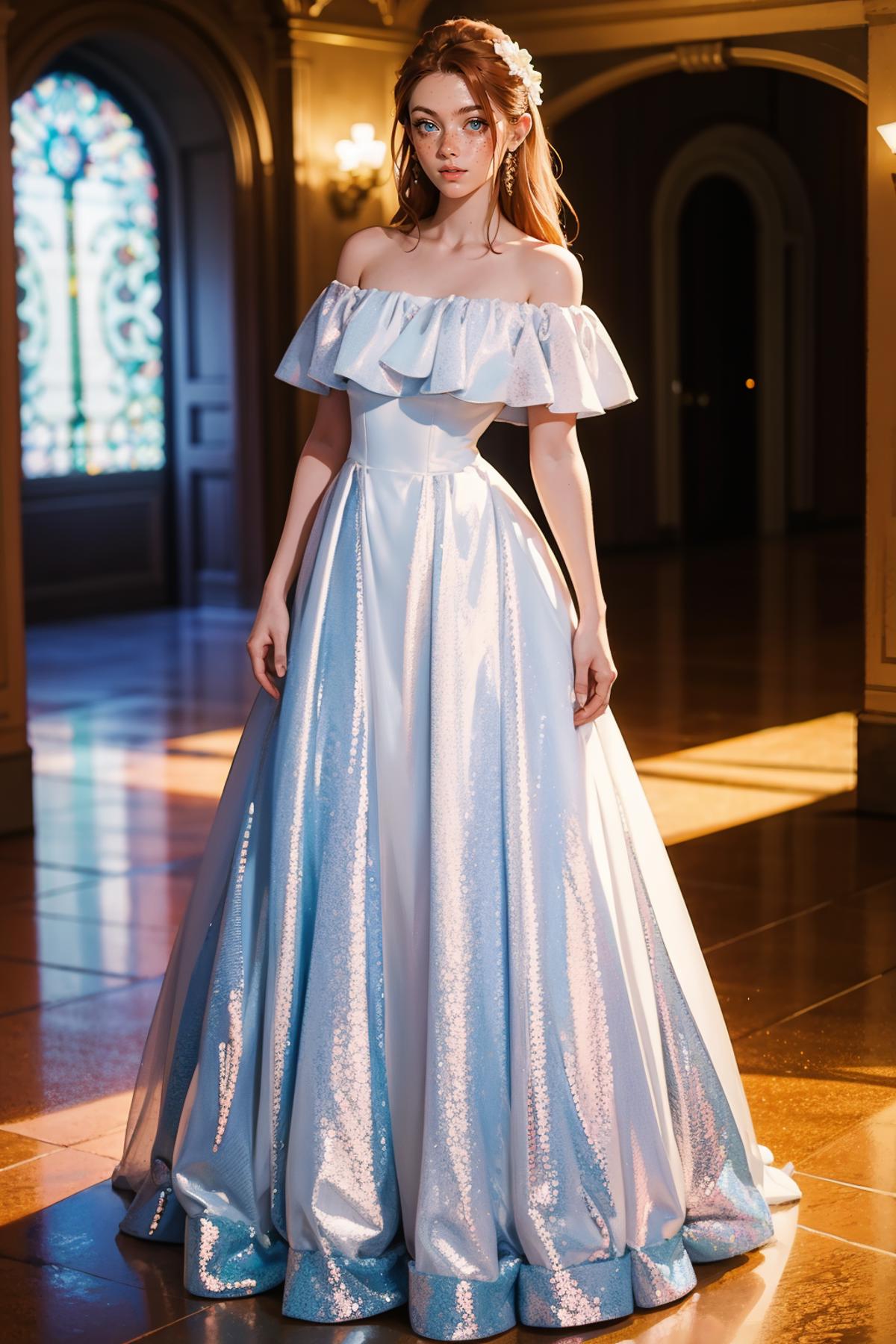 Blue Sparkle Ballgown image by freckledvixon