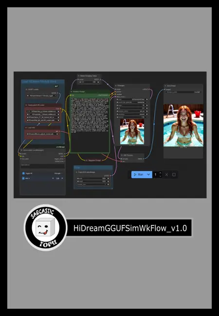 ComfyUI beginner friendly Text-to-Image HiDream GGUF Workflow (With LORAs) by SarcasticTOFU