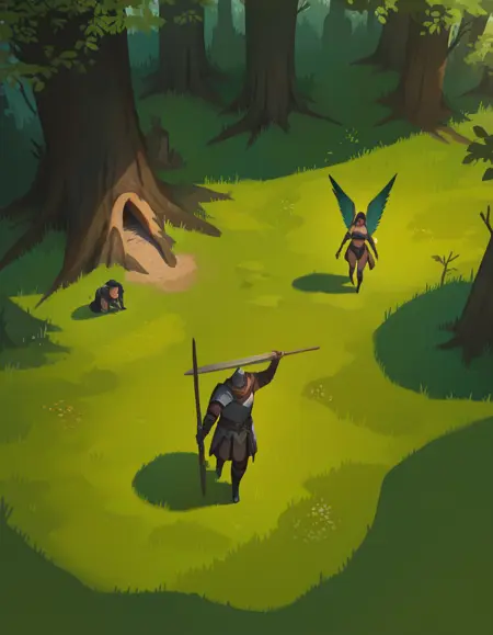 Phantasia - top-down aerial fantasy art aesthetic