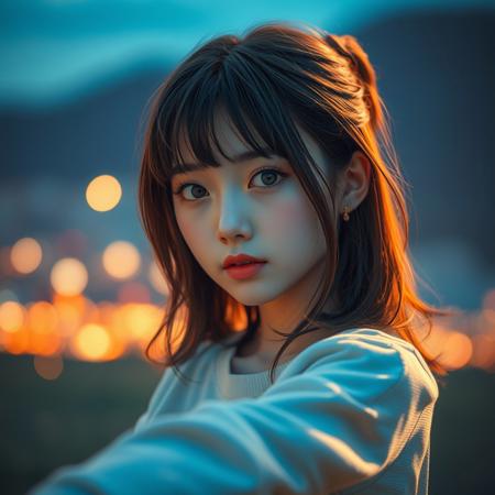 masterpiece, best quality, amazing quality, very aesthetic, high resolution, ultra-detailed, absurdres, newest, scenery, {1 girl,blunt bangs}, BREAK, depth of field, volumetric lighting