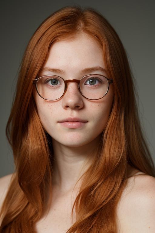 Headshot of a Woman with Glasses and Red Hair.