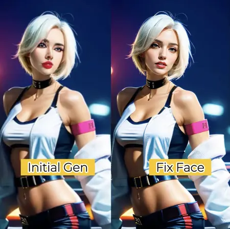 Workflow of ComfyUI Face Detailer - Fix Face