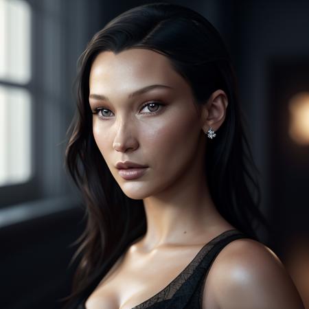 BellaHadid, masterpiece, best quality, highest quality, cinematic lighting, (volumetric lighting), extremely detailed CG unity 8k wallpaper, focused, 8k wallpaper, 4k wallpaper, extremely detailed, ultra realistic, photorealistic, sharp focus, absurdres, (HDR:1.2), (high contrast), photograph, detailed and intricate, instagram, portrait, highly detailed, digital painting, artstation, concept art, smooth, sharp focus, illustration, cinematic lighting, Style-Princess, <lora:BellaHadid:0.6>