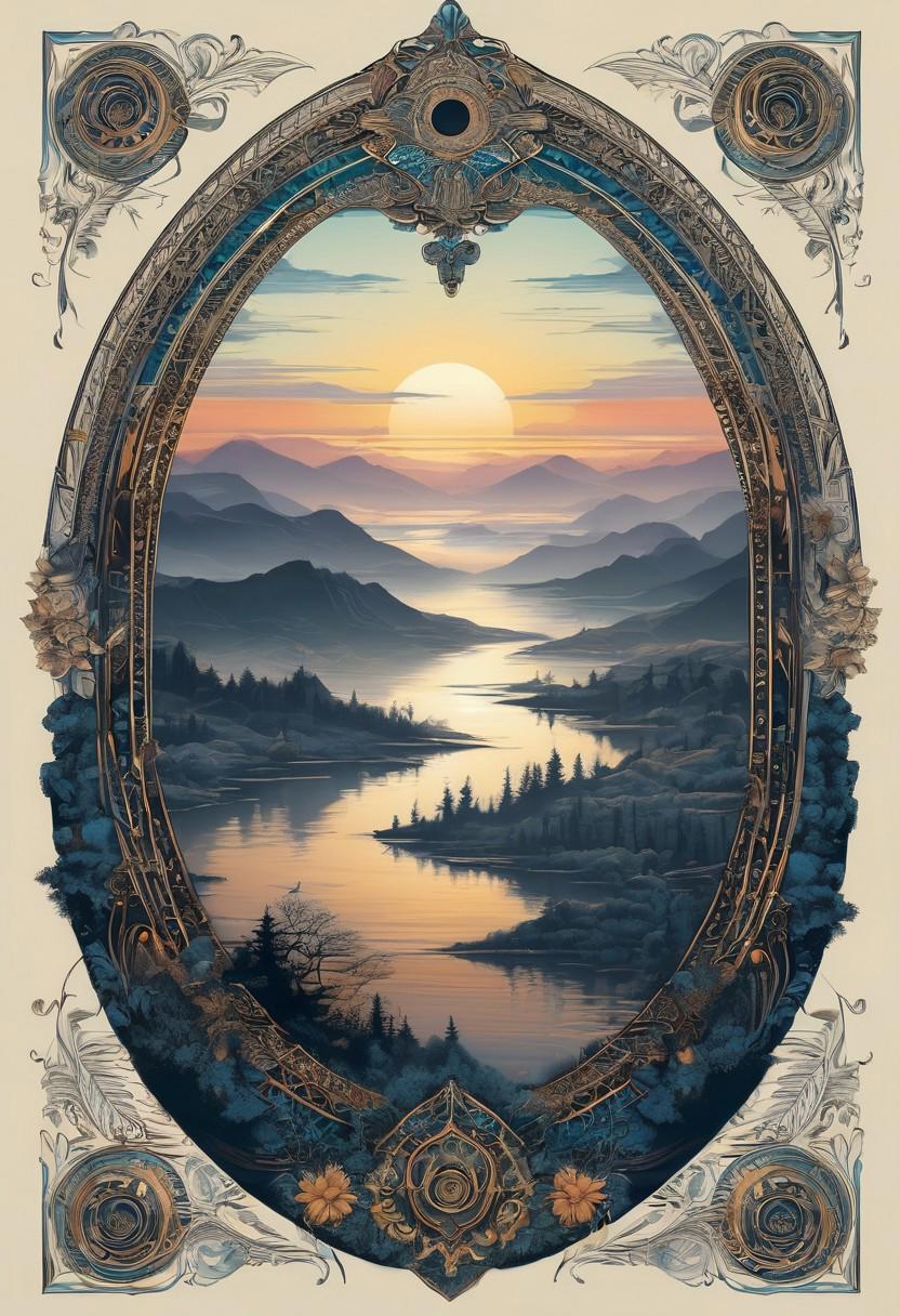 ((scenic landscape masterpiece:1.5)), (best quality:1.5), (aesthetic + beautiful + harmonic), (solace themed:1.5), (symmetrical intricate fantasy details + sharpen symmetrical fantasy details), (symmetrical intricate fantasy details + sharpen symmetrical fantasy details) | (A comfort for those who are unsure of the future or are insecure about the present, have faith that there is nothing that remains unanswered and no suffering lasts permanently.),ink