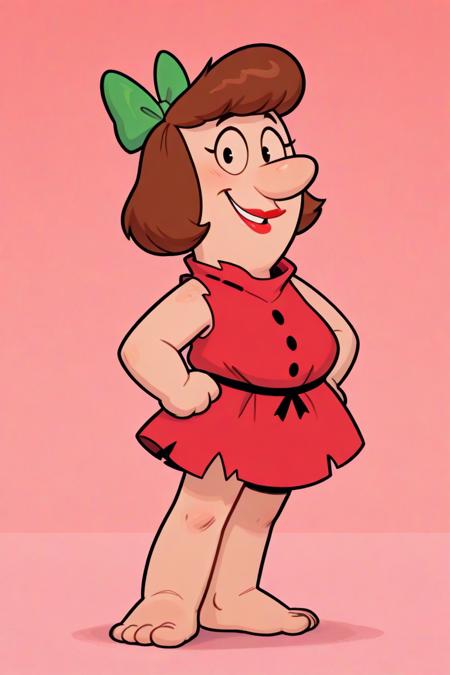 Fred and Barney disguised as Welma and Betty- Flintstones Barney disguised as Betty