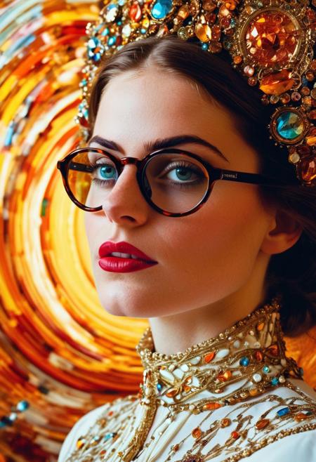 Persian color palette , Persian art, Persian girl, Persian, Iranian, Iran,(on the knees)(analog photo:1.2),((dynamic pose:1.2),(dynamic camera),(amateur photo:1.3,art retouch,, analog photo), (close-up) rodian alien Snorkeling ,alien planet,(sci-fi:1.5), spaceship, mineralogical fractal, mutation black petals, nuclear reactor interior, photorealistic surrealism tangka, (film grain:1.2), abstract collage,(masterpiece, high quality, ), , solo, model photoshoot, (white theme:1.1), a stylish girl,big lips, round_eyewear, solo, pride, , (looking at the viewer), (Francis Drake : 1,2) ((best quality)), (artistic photography by Philippe Halsman and Ara Gler:1.2), award wining, f/5.6, shutter speed 1/125 sec, iso3200, white balance daylight, exposure compensation "-1.5 ev", shutter priority shooting mode, symmetry and balance, focus mode single, spot metering, aesthetic of precisionism, forward-thinking unrivaled opus, meticulous details, healing art atmosphere, depth of field (dof), (anthraquinone blue and red colors:0.1), <lora:MJ52:0.35><lora:hair_with_scenery:1>folk costumes (Ethel Warwick:1,2) (8k, RAW photo, highest quality), hyperrealistic, intricate abstract, intricate artwork, abstract style, otherworldly, mesmerizing parallel dimension, gravity defies logic, abstract masterpiece, interplay of floating objects, distorted silhouettes, vivid hues, ethereal light, highly detailed,,,Leica Q2 with Summilux 35mm f/1.2 ASPH, ,clear face, Ultra High Resolution,