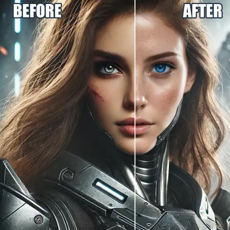 Improve face / skin detail - low vram version - flux alternative