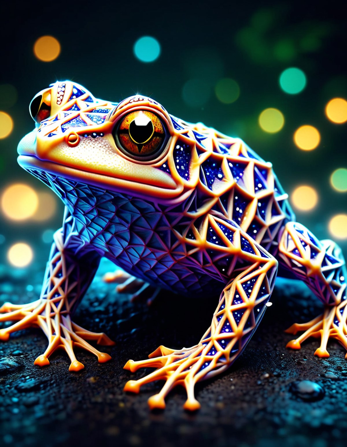 macro photo, a beautiful frog, glowing lights, beautiful magical sparkles, vibrant whimsical colors ral-pnrse <lora:ral-pn...