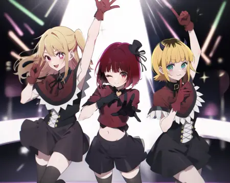 OshiNoKo-characters-LoHa/LoCon/FullCkpt 推しの子 || Hoshino Ai / Hoshino Aquamarine / Hoshino Ruby / Arima Kana / Saito Miyako / Kurokawa Akane / Kotobuki Minami / Shiranui Frill / Sumi Yuki / ...