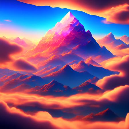 (fractalgeo style:1) an image of a computer screen with mountains and clouds in the background <lora:djzFractalGeoV21_LoraBooth:1>