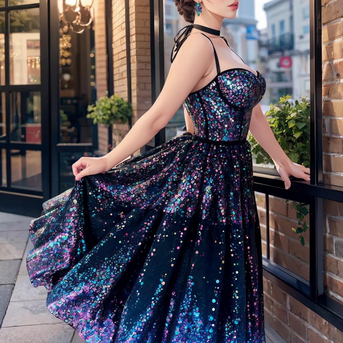 Constellation Glitter Dress image by headupdef