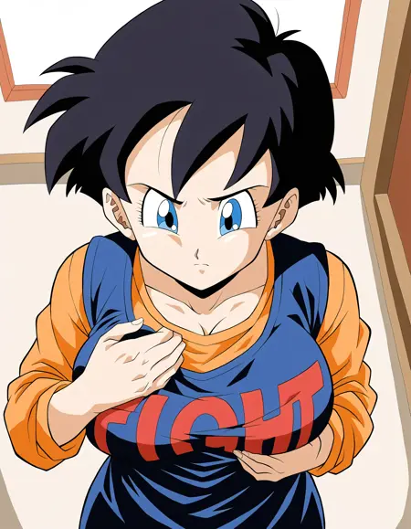 Videl Anime Girl XL Blue & Orange