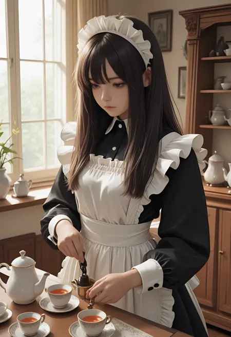 Maid Girl Realistic Wildcard Pack for ComfyUI (SFW Cinematic SDXL)