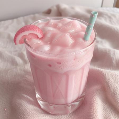 pink liquid in a glass <lora:pastel pink babycore:0.6> pastel pink babycore