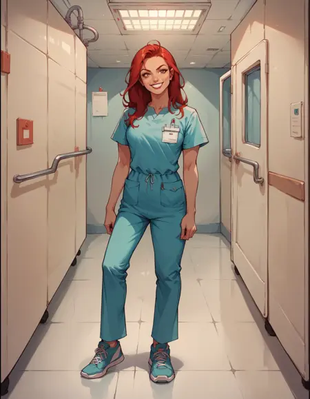 Modern Nurse Uniform Scrubs