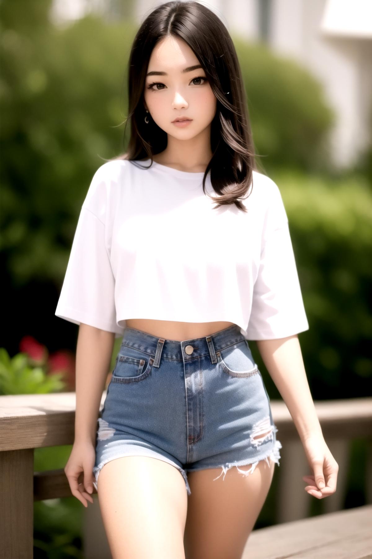 High-waist denim shorts image by psoft