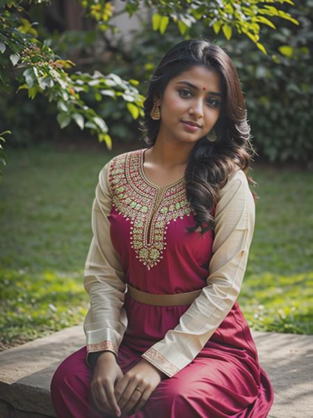 A highly detailed and lifelike photograph of a beautiful Indian girl in a traditional salwar kameez, medium hair, medium breasts, (wide hips:1.1), narrow waist, Photograph, Realistic, full body, Sony Alpha 7 III, High-resolution (8K), Soft and warm sunlight, (Indian girl in salwar: 1.2), (Portrait photography: 1.1), (High-resolution: 1.15), (Soft and warm sunlight: 1.1), (Sony Alpha 7 III: 1.1)