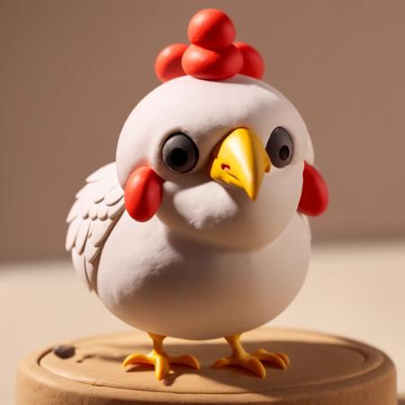 A cute chicken
,Clay Animation, Clay,<lora:ClayAnimation15PasWithTE:1>