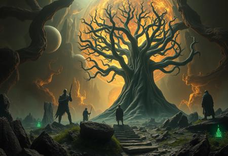 BEHOLD moblin, A universe inside a universe within mysteriously unknowable known in an unfathomable realm of fantastic creation inhabited by ancient shadows of a forgotten time beyond the gate of the gateless gate where life is limitless, light is shadow and shadow is light, eerie sense, horror, spark of the beginning, existence and nonexistence at once, ethereal, behold the end of the beginning, inglorious glory to the dark one, betrayal of the ancient order, beware 7headed beast, destroyer of old ways, bearer of unbearable, nightmarish, archaic runes, tree aging backwards, breath of gods, ruins of a place unimagined, extreme intricate detail, photorealistic, beyond epic scene, fate discarded, unseeable face of god, the end is the beginning, the beginning is the end, man arises as god dies, as above so below, as below so above, emerald tablet, thoth, guardian and saboteur of existence, hopeless hope, ghosts of the unborn, conception of the inconceivable, cosmic well of imperceptible perception, evil aura, infinite emptiness, pillars of void, overwhelming subtlety, abstract sacred geometry, beams of readiness without intention, gift of doom, despair of the ages, hidden secret warnings from dead gods, carved by the conductor of unholy loneliness of time incarnate, consumed by the night itself, beautiful tragedy of hellish discovery, unraveling mist of unreal reality, philosophers stone, proclaim the nameless name of collapsed eternity, infernal maleficium, center of unfound