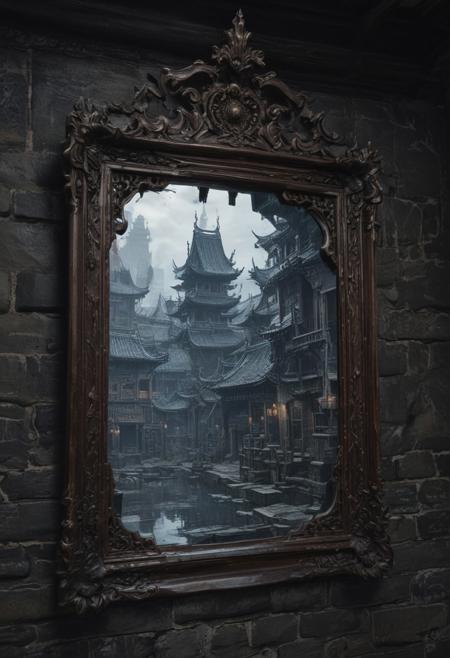 The city of yharnam, bloodborne, ancient Chinese wonderland city is inside the mirror, oil painting, done with japanese brush technique, realistic, extreme detail, scary, terrifying, dark and warm environment, 8k, looking at viewer, ominous, looming, eldritch 
<lora:add-detail-xl:1> <lora:xl_more_art-full_v1:0.5>  <lora:looking_at_viewer:2>