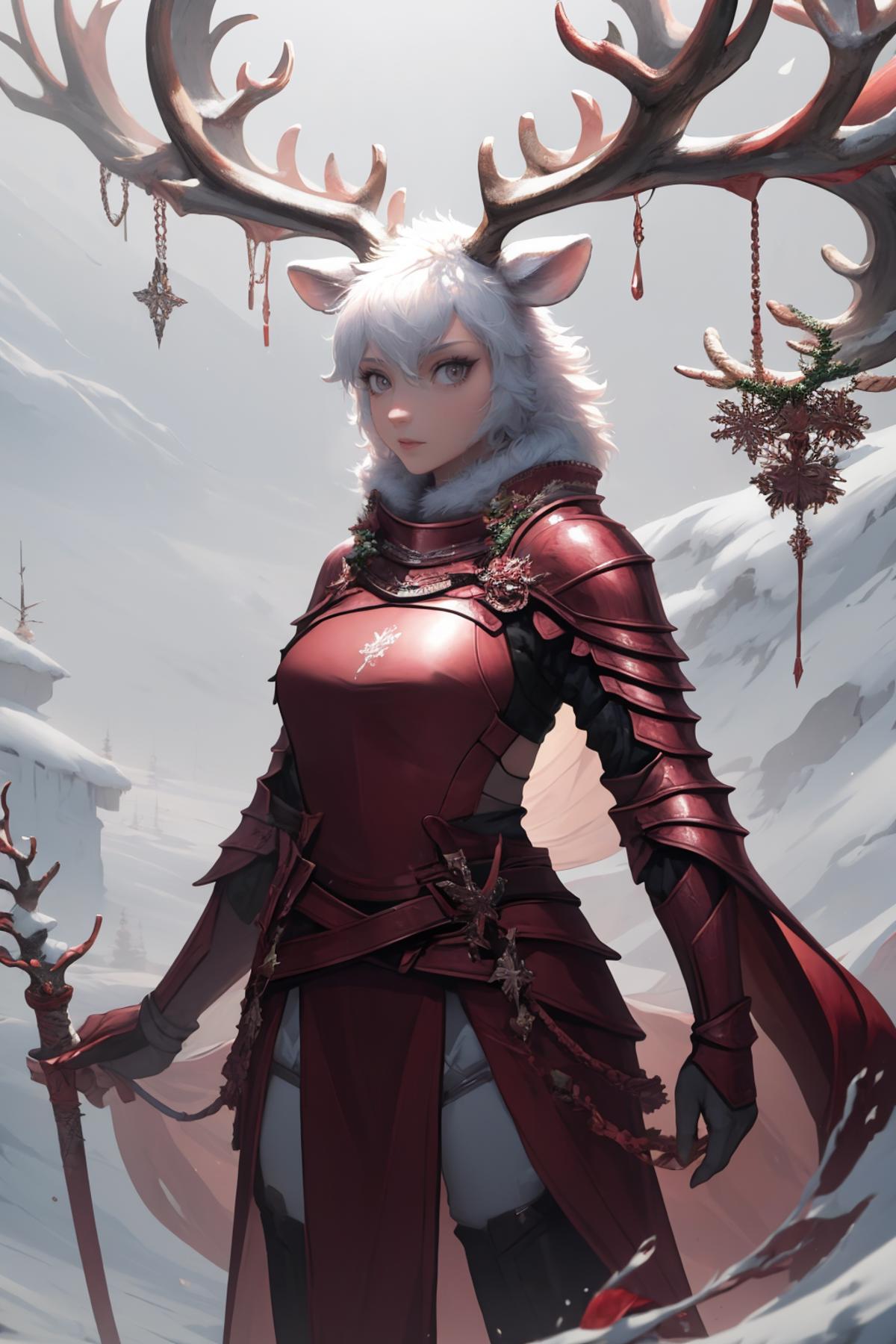 Red Moon Reindeer (Style/Concept) LoRA image by richyrich515