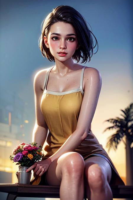 1girl, dark scene, beautiful jiva sitting on bench in park, holding flowers, (yellow sundress), tree, flowers, blush, athletic, volumetric lighting, best quality, masterpiece, perfect, intricate details, tonemapping, hyper detailed, trending on Artstation, (realistic:0.7)
<lora:sxz-jiva-nsfw:0.7>