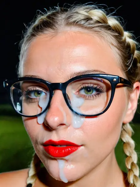 cum on glasses FLUX