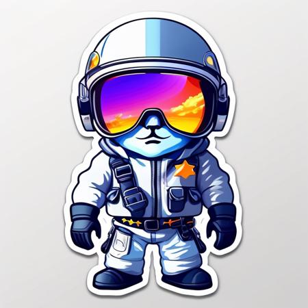 A cute astronaut wearing sunglasses,
,sticker,,stickers ,
,<lora:StickersRed21Config4WithTEV2:1>