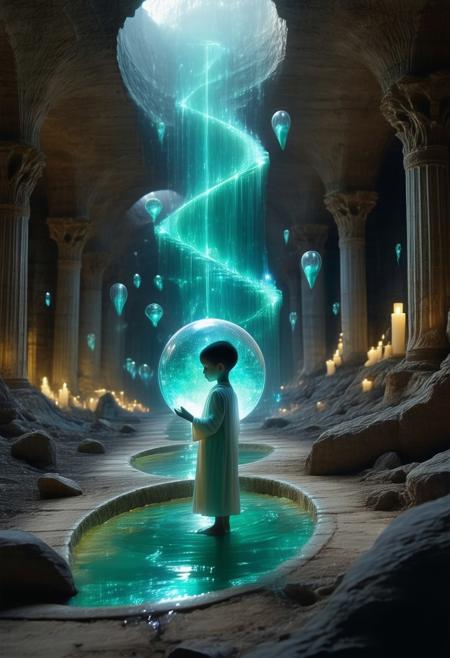 In an underground cathedral made of bone and light, a child of androgynous divinity holds a pulsating orb of memory. Around them, suspended in liquid stasis, are versions of themselves not yet chosen. Choice is a spiral.
<lora:FLUX-daubrez-DB4RZ-v2:0.55> <lora:Sinfully_Stylish_.02_for_FLUX:0.35> <lora:dystopia:0.6>
