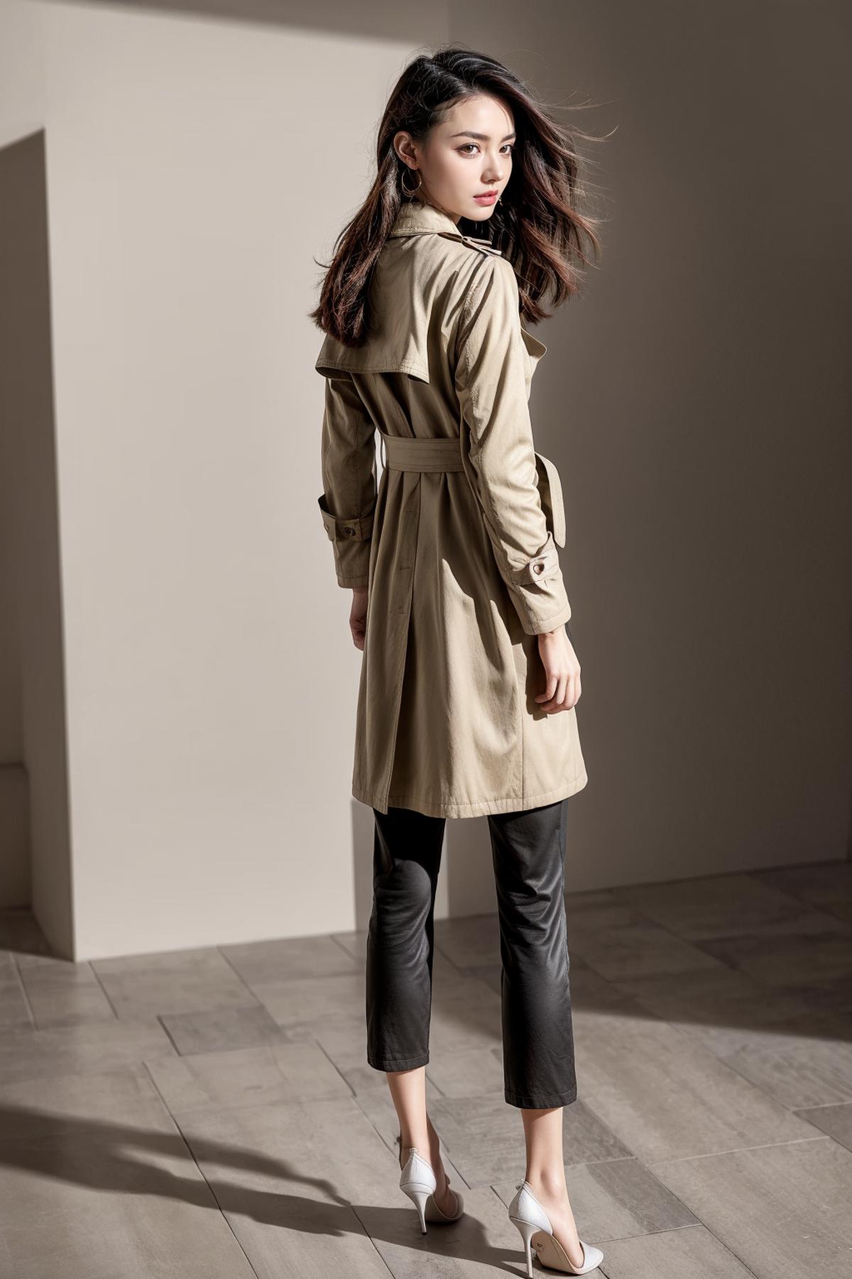 韩版时尚风衣/Korean style fashion trench coat image by KolXL