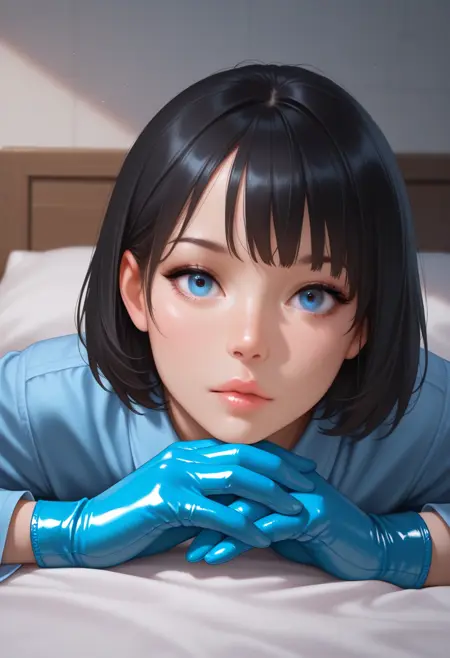 Blue Medical Gloves concept illustrious LoRA
