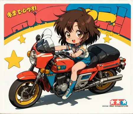 80's TAMIYA box art like style