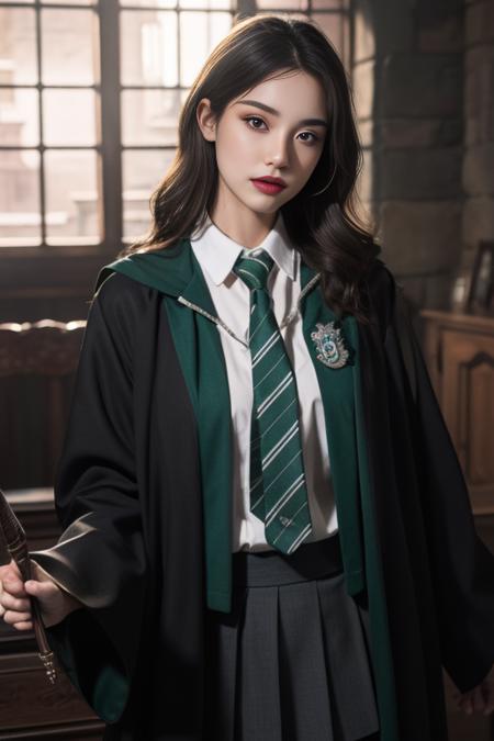 slytherin uniform, hogwarts school uniform,