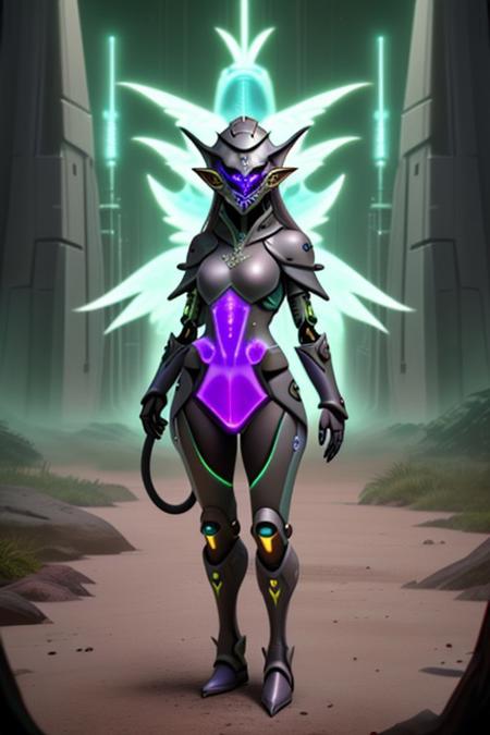 the natural and otherworldly aesthetic.
score_8_up. score_7_up, score_9, BREAK standing, , , cat, beak, purple, talons, digitigrade,  Futurism LoRA ,Slime Morph, combinestyle, scenery, mask, helmet, robot machine,  power, and ethereal allure of elven wizard,  with magic and mystery mages, royals, or any creature your imagination can conjure. The eyes are accentuated by dark makeup, and the overall expression is one of humor and futuristic  absurdity.
