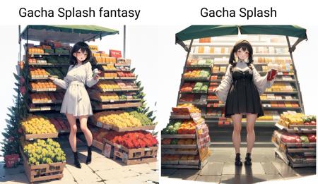 [(white background:1.5)::5], (bottle bottom:0.9),
1 girl, mid shot, full body, 
supermarket
 <lora:Gacha Splash fantasy:1>