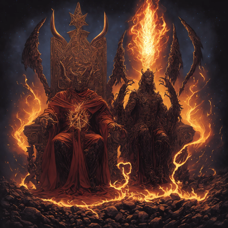 Satan, master of the cosmic throne
Darkness, essence of your light
I rise ignited by your torch
Sacred wisdom from the star