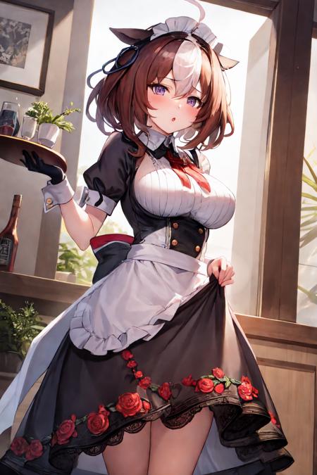 1girl,  meish0 d0t0,  maid, <lora:Meisho Doto:1>, <lora:GBF_Splash:0.4>, splash art