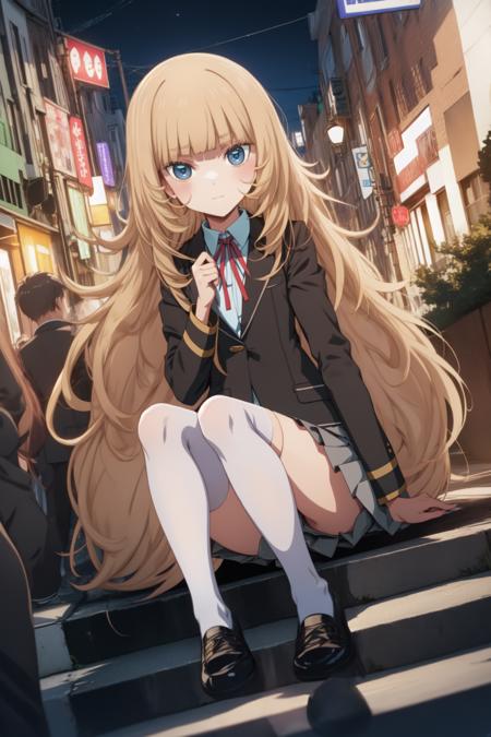 long hair, blonde, anime, anime girls, Otome Game Sekai wa Mob ni