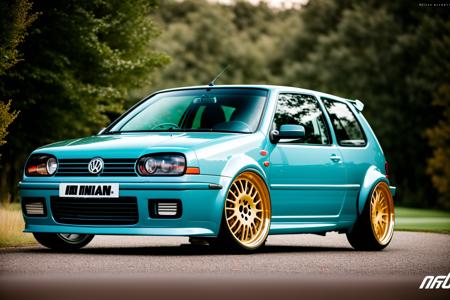 GOLFMK4, custom RALLY car body modified  graffiti, NFS, stance, photorealistic, shot by Sony a7iii  <lora:GOLFMK4:0.8>