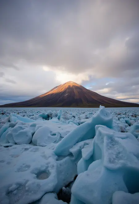 Nordic landscape on Iceland - land of glacier, volcano and geysir