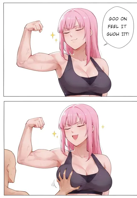 Go On Feel It (Grabbing Chest instead of Muscles) | Meme Pose Concept | IllustriousXL and NoobAI