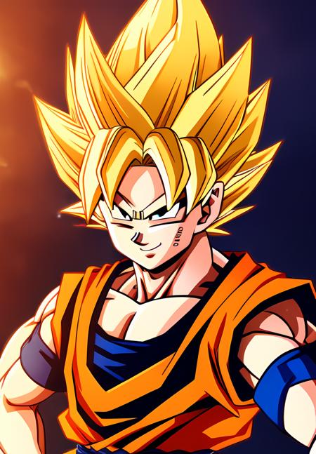 (Photo:1.3), highdetail, <lora:SonGoku:0.8>, SonGoku, solo, 1boy, smile, selfie, detailed face, detailed eyes, super saiyan, Golden Hair, (sexy, hot, attractive:1.3), (trending on CGSociety, trending on pixiv, contest winner:1.3)