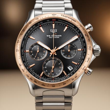 <lora:W4tch35_05XL-final:1>,an advertising photograph of a beautiful (W4tch35:1.2) as a (tag hauer:1.3) watch,on a watch stand,with detailed movement,medium shot,tilt shift,bokhe,8k wallpaper,masterpiece,photorealistic,HDR UHD,high contrast,hyper realistic,volumetric lighting,