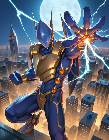 Yu-Gi-Oh! - Elemental Hero Sparkman/Shining Flare Wingman (Ｅ・ＨＥＲＯ スパークマン/シャイニング・フレア・ウィングマン) PonyXL v1.0