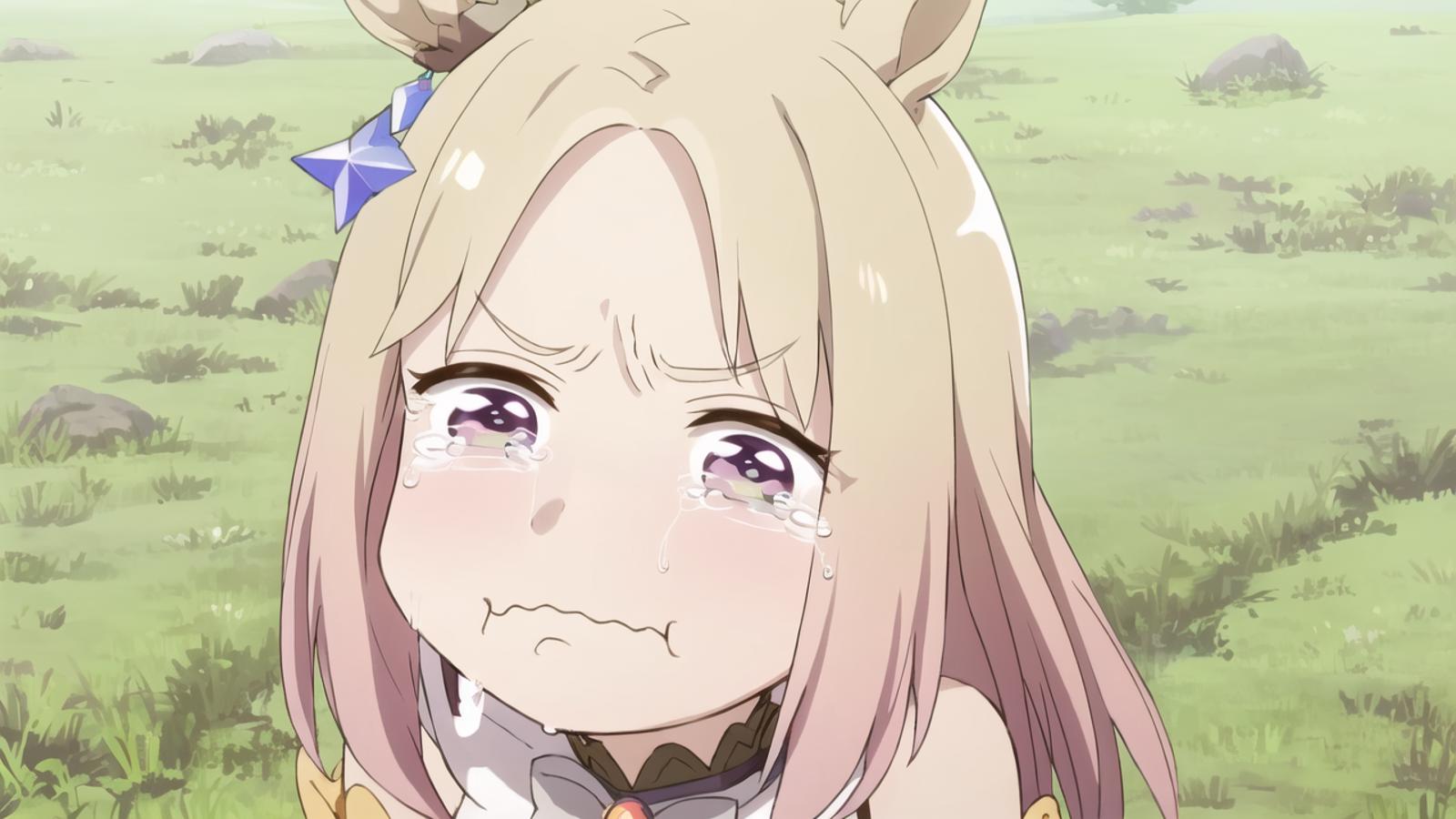 Aqua crying/begging anime meme | Kono Subarashii Sekai ni Bakuen wo! | KonoSuba image by xiao_xv